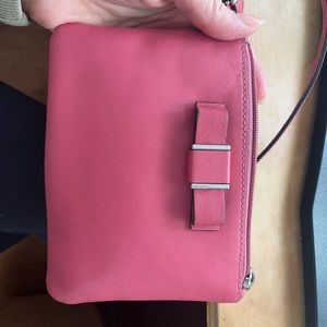 Strawberry Pink Bow Wristlet